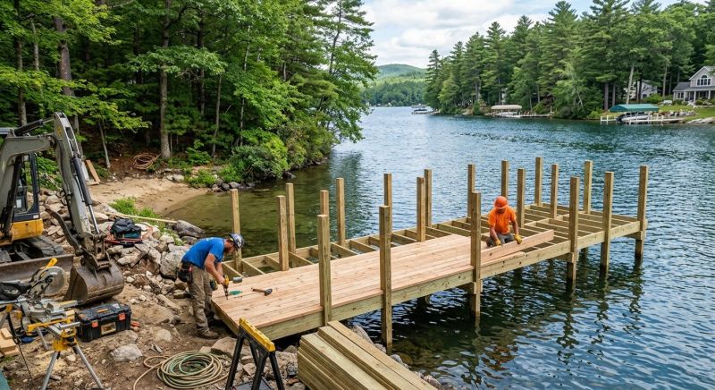 Pond Dock Construction in Overland Park, KS